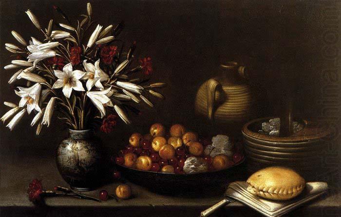 Francisco Barrera Still-Life with Flowers and Fruit china oil painting image